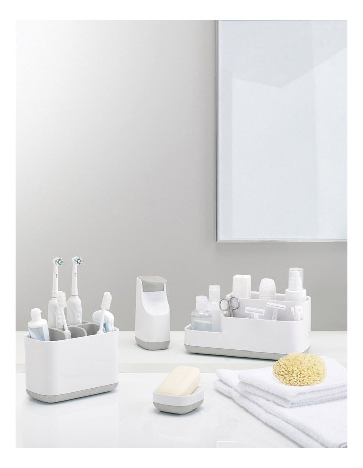 EasyStore Toothbrush Caddy Large in Grey/White