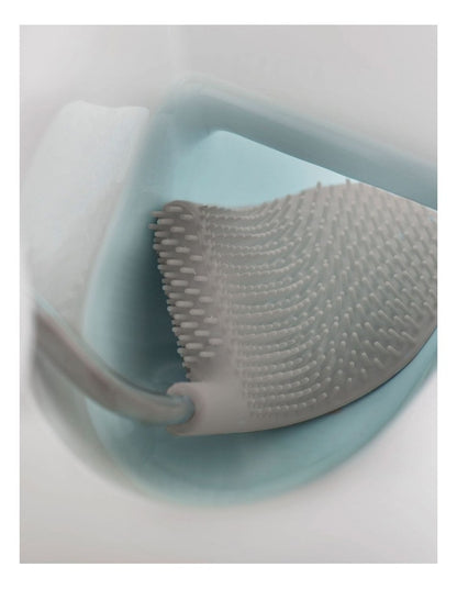 Flex Steel Toilet Brush in Silver
