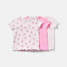 3 Pack Short Sleeve Ribbed T-shirt