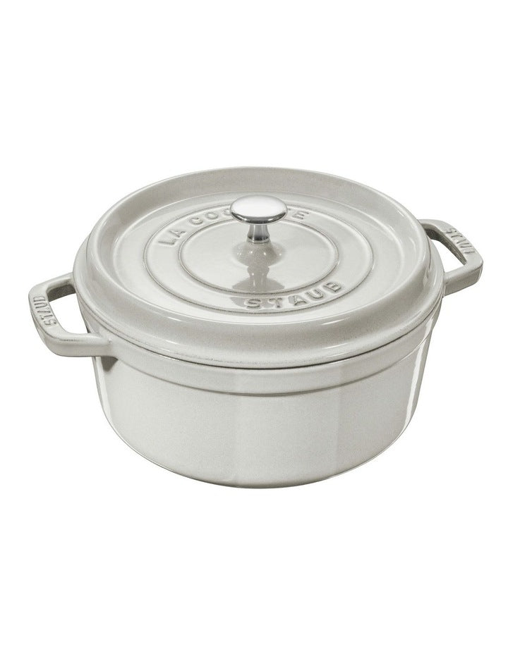 Round Cocotte 20cm/2.2L in White Truffle