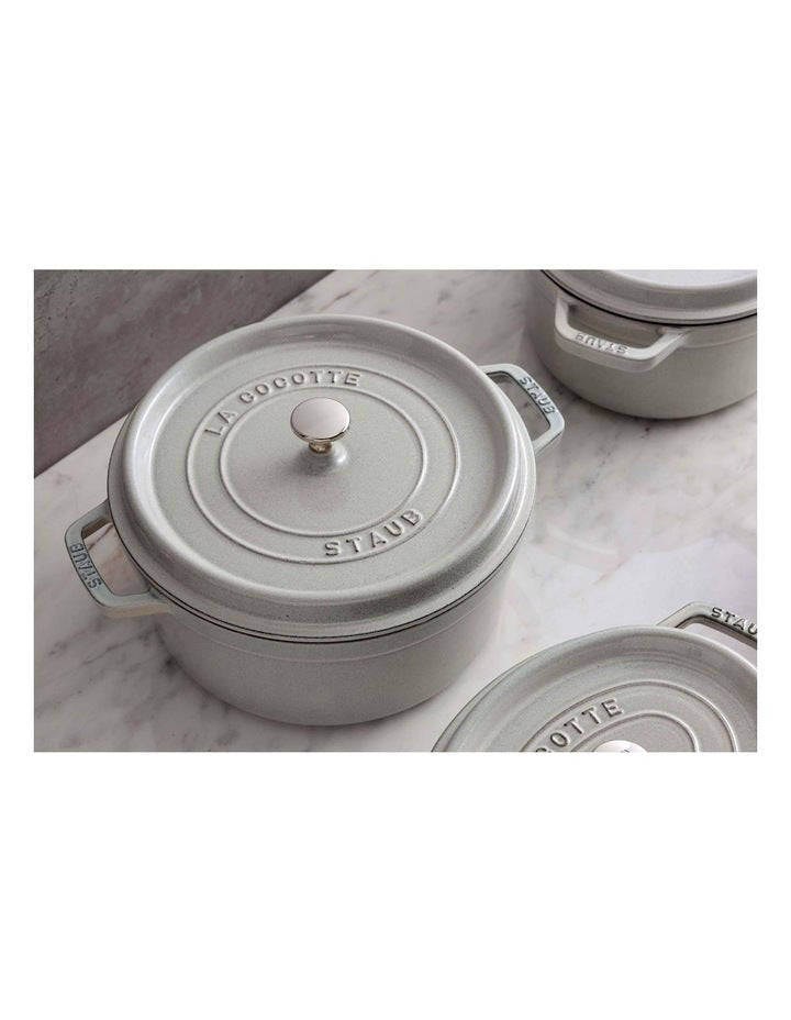Round Cocotte 20cm/2.2L in White Truffle