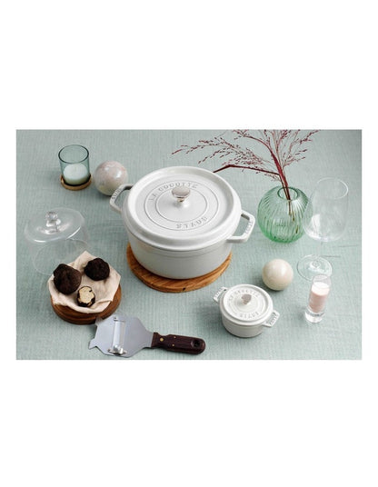 Round Cocotte 20cm/2.2L in White Truffle