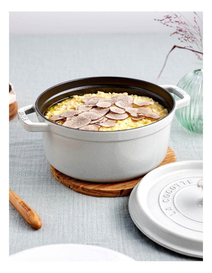 Round Cocotte 20cm/2.2L in White Truffle