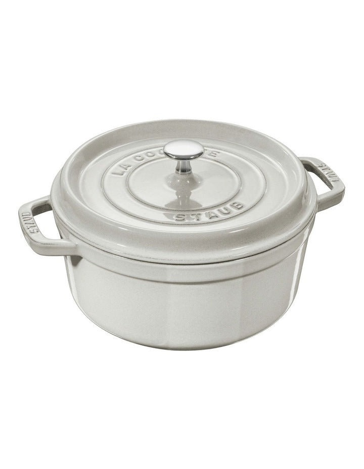 Round Cocotte 24cm/3.8L in White Truffle