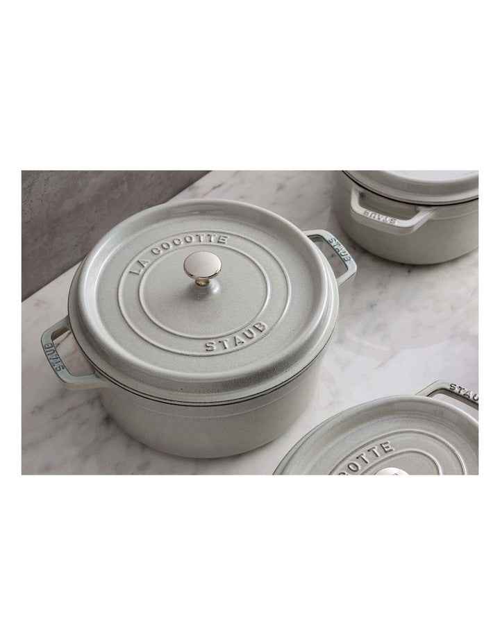 Round Cocotte 24cm/3.8L in White Truffle
