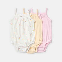 3 Pack Sleeveless Ribbed Bodysuit