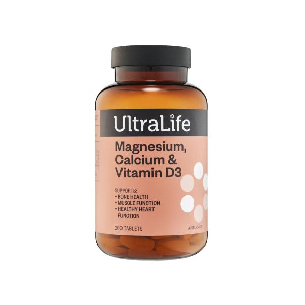 ULTRALIFE MAGNESIUM- CALCIUM + VITAMIN D3 200PK