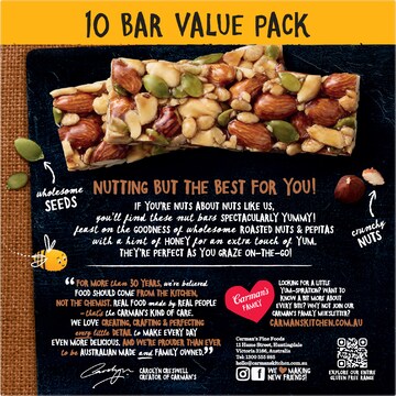 Carman's Nut Bars Almond, Hazelnut & Vanilla 10 pack