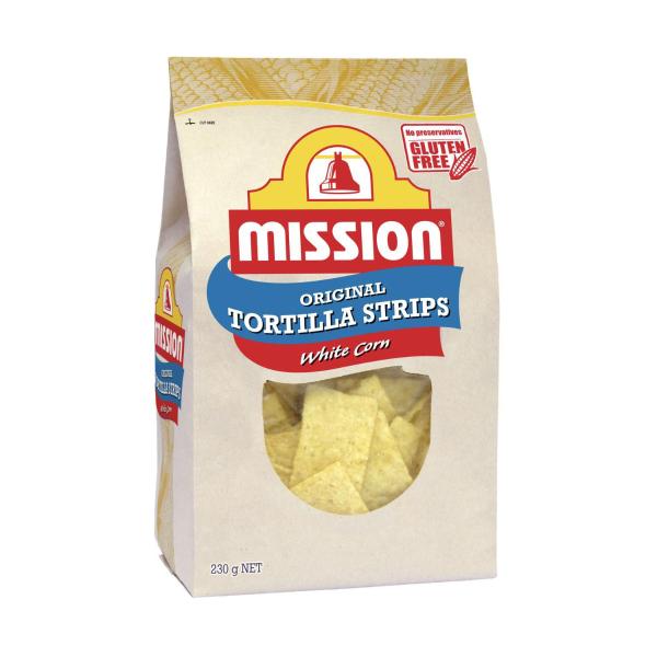 MISSION CORN CHIPS:WHITE CORN:.:230 GRAM