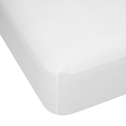 250 Thread Count Cotton Rich Fitted Sheet - Queen Bed, White