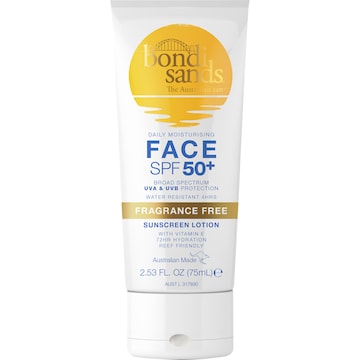 Bondi Sands Fragrance Free Face Lotion SPF 50+ 75mL