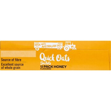 Woolworths Honey Quick Oats Sachets 12 pack
