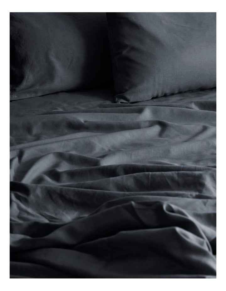 Halo Organic Cotton Sheet Set Steel Charcoal