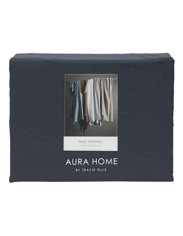Halo Organic Cotton Sheet Set Steel Charcoal