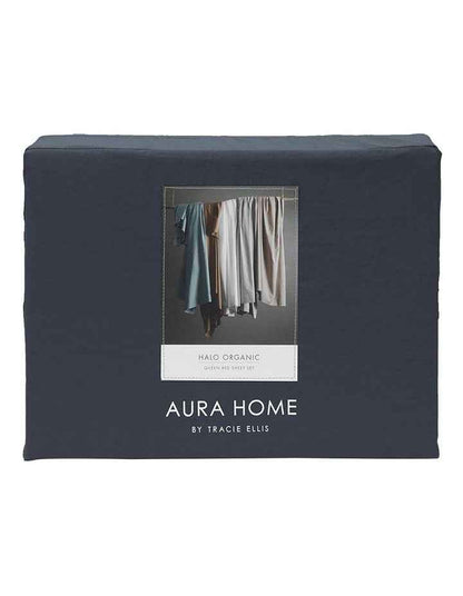 Halo Organic Cotton Sheet Set Steel Charcoal