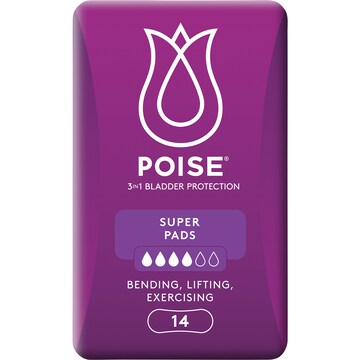 Poise Incontinence Pads Super 14 pack