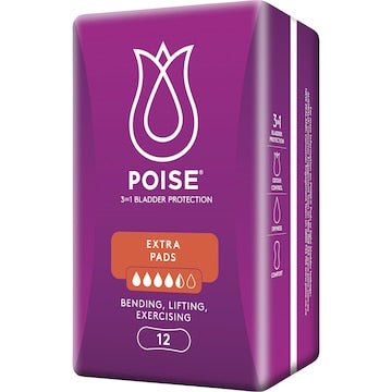 Poise Incontinence Pads Extra 12 pack