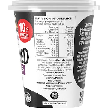 Tasti Smooshed Wholefood Balls Protein Cacao Brownie 174g