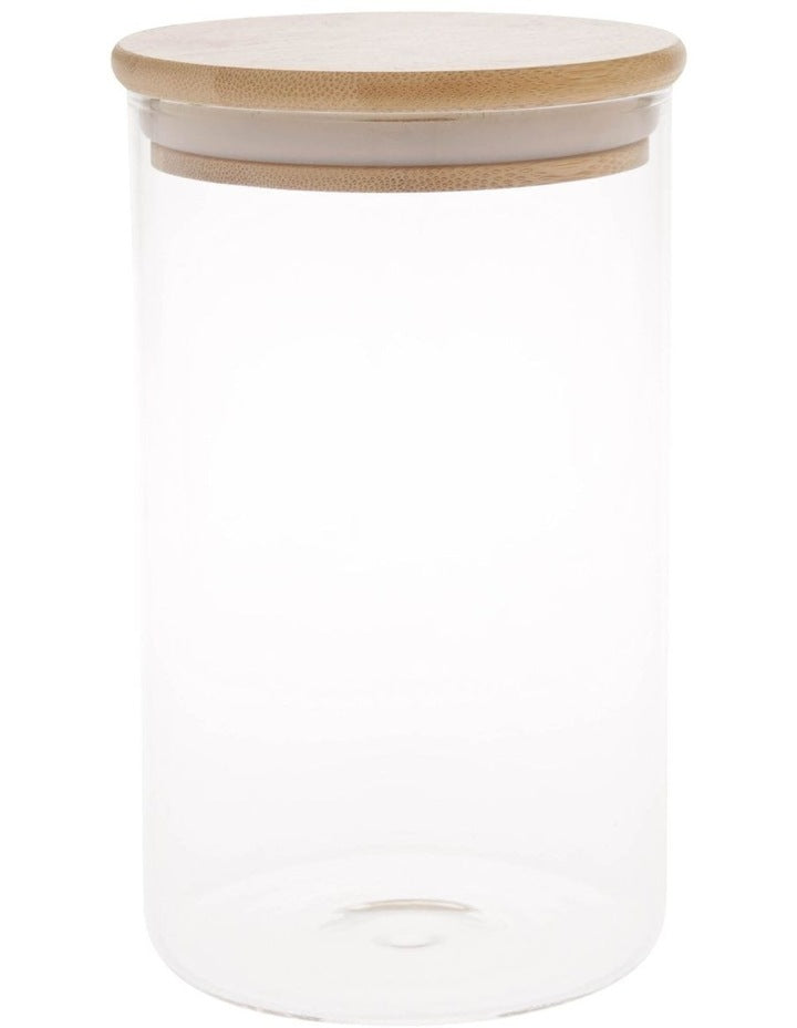 Storage Canister with Lid 1L in Bamboo/Glass
