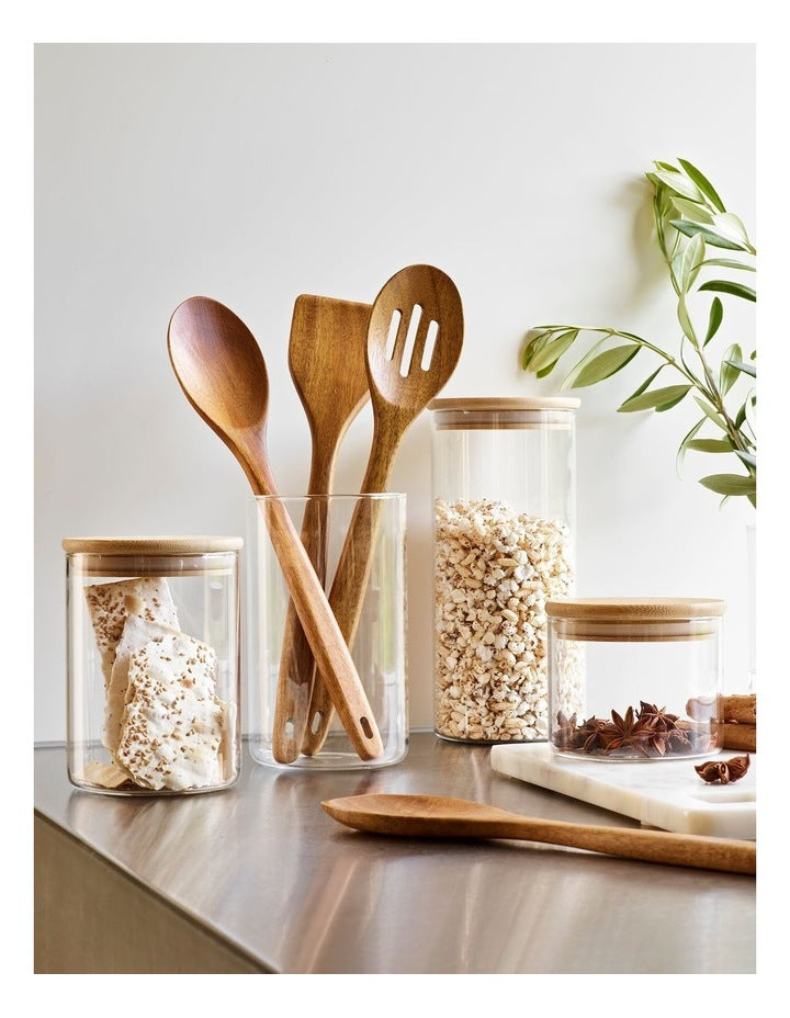 Storage Canister With Lid 460ml in Bamboo