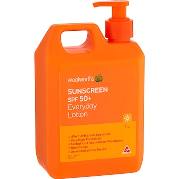 Woolworths SPF 50+ Sunscreen Pump 1L