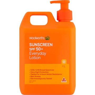 Woolworths SPF 50+ Sunscreen Pump 1L