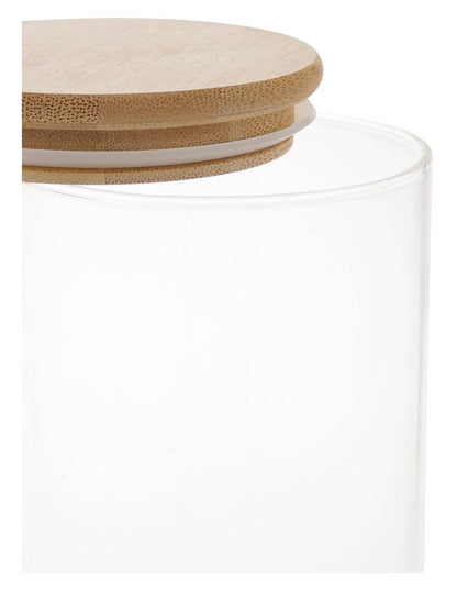 Storage Canister with Lid 1.4L in Bamboo/Glass