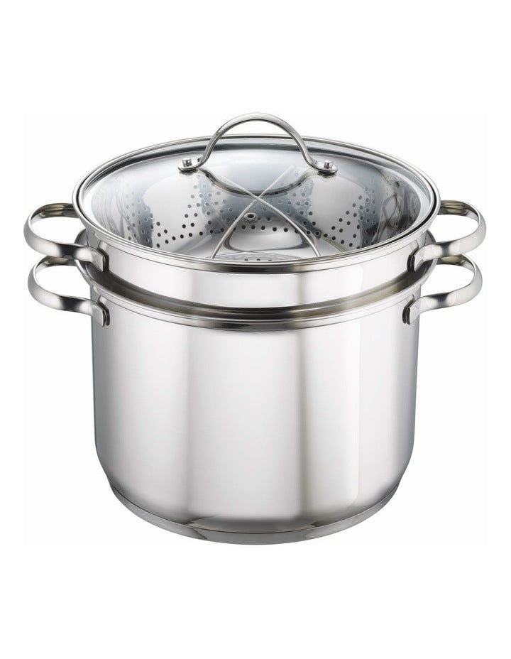 Essentials 4 Piece 8.0L Multi-Cooker in Silver