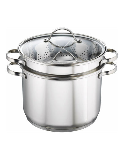 Essentials 4 Piece 8.0L Multi-Cooker in Silver
