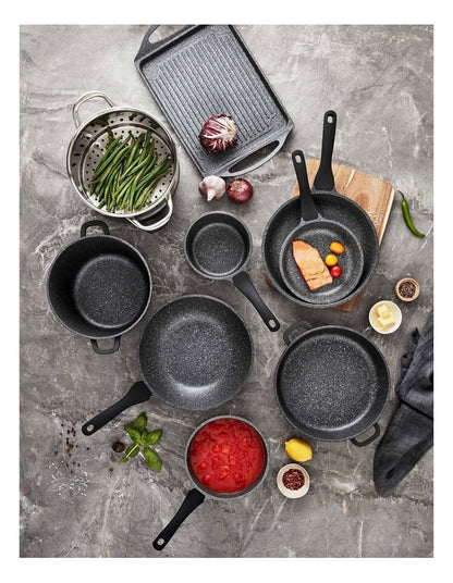 Classic Non-Stick 10 Piece Cookset in Black