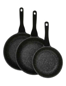 Classic Non-Stick Triple Pack Frypan 20cm/24cm/28cm in Black