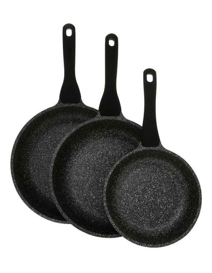 Classic Non-Stick Triple Pack Frypan 20cm/24cm/28cm in Black