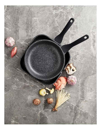 Classic Non-Stick Frypan & Grill Pack 26cm/28cm in Black