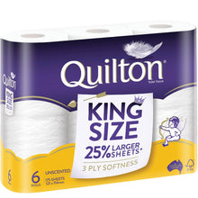Quilton Toilet Tissue King Size Unscented 6 Pack
