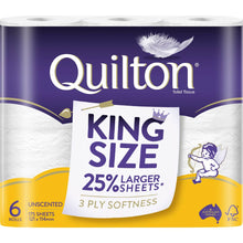 Quilton Toilet Tissue King Size Unscented 6 Pack