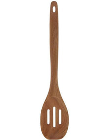 Acacia Wood Slotted Spoon in Natural