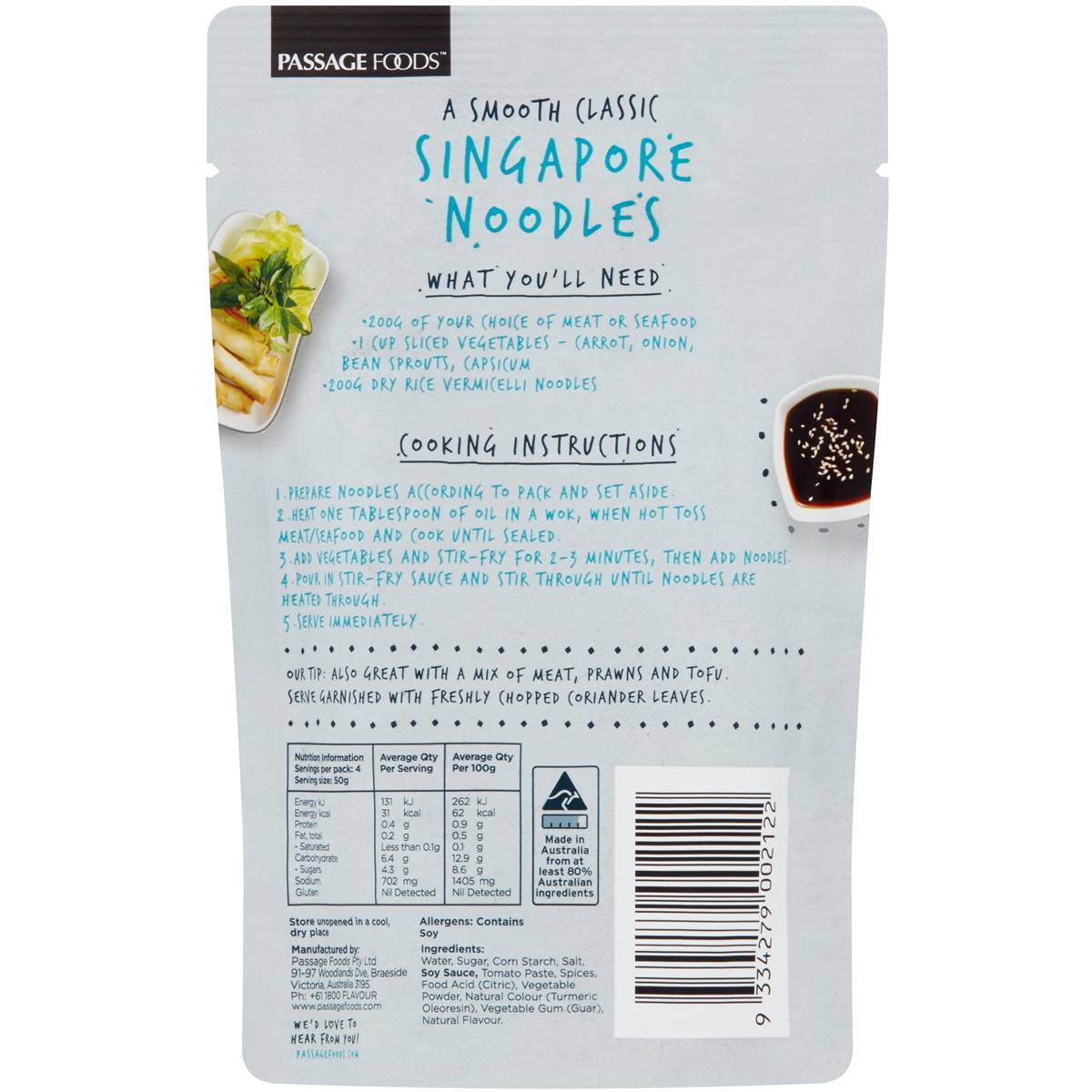 Passage To Asia Singapore Noodles 200G