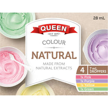 Queen Natural Food Colouring Rainbow 7ml x4 Pack