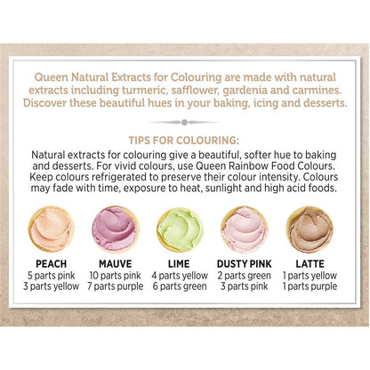 Queen Natural Food Colouring Rainbow 7ml x4 Pack