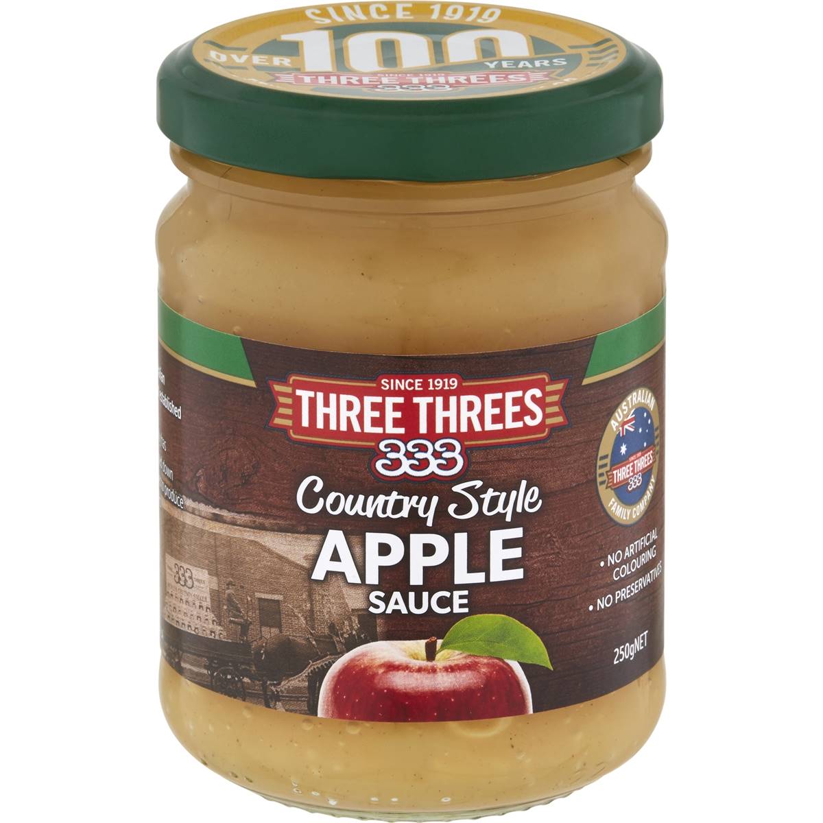 Three Threes Apple Sauce Country Style Each