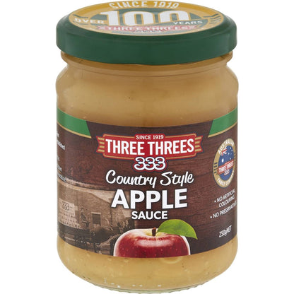 Three Threes Apple Sauce Country Style Each