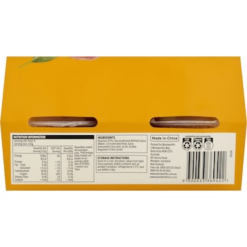 Woolworths Peaches In Juice Cups 4 pack