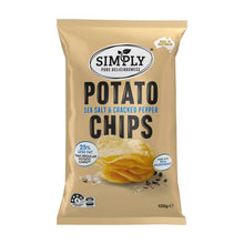 SIMPLY REG POTATO CHIPS 120G:SEA SALT & CRACKE:.:120 GRAM
