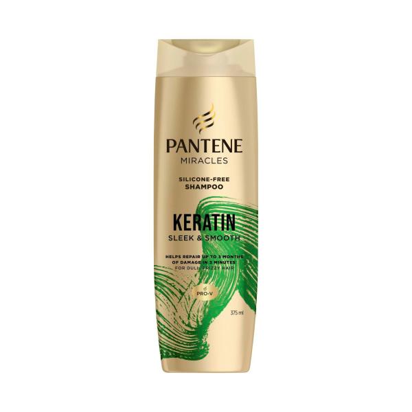 PANTENE MIRACLES KERATIN SMOOTH & SLEEK SHAMPOO 375ML