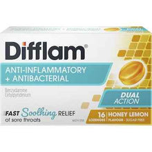 Difflam Sore Throat Lozenges Honey & Lemon 16 pack