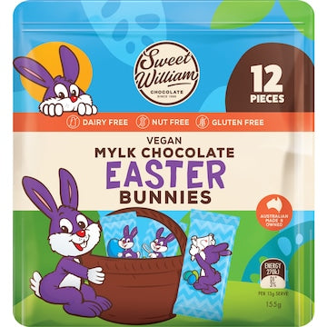 Sweet William Vegan Mylk Choclate Easter Bunnies 155g