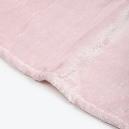 Coral Fleece Throw - Blush Pink