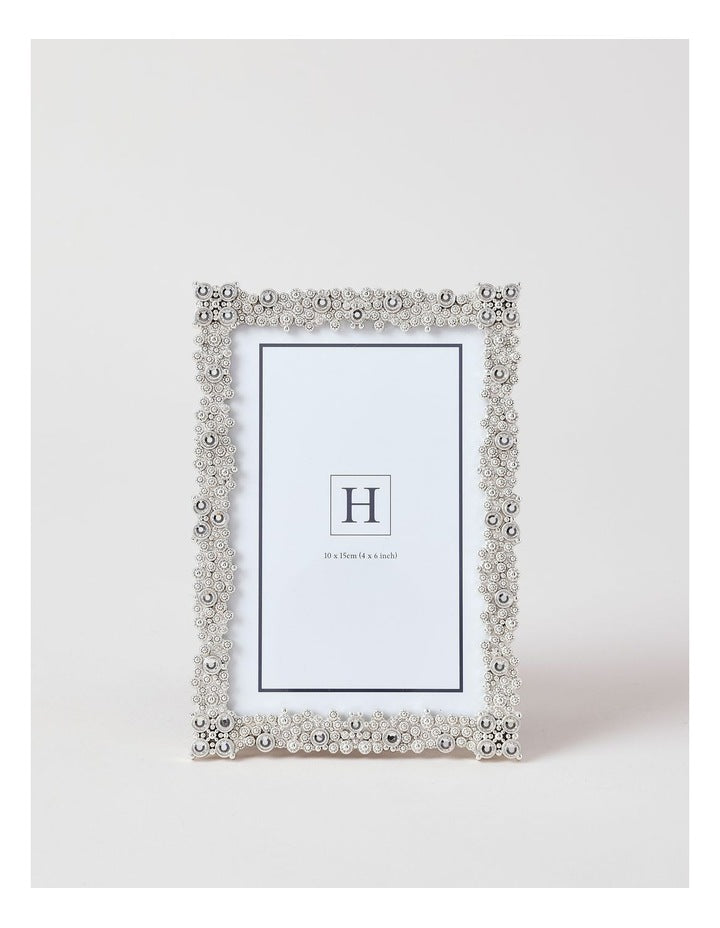 Bejewelled 10x15cm Photo Frame Silver