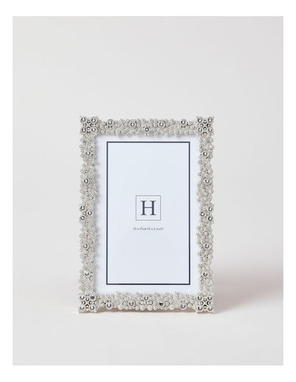 Bejewelled 10x15cm Photo Frame Silver