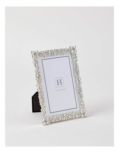 Bejewelled 10x15cm Photo Frame Silver